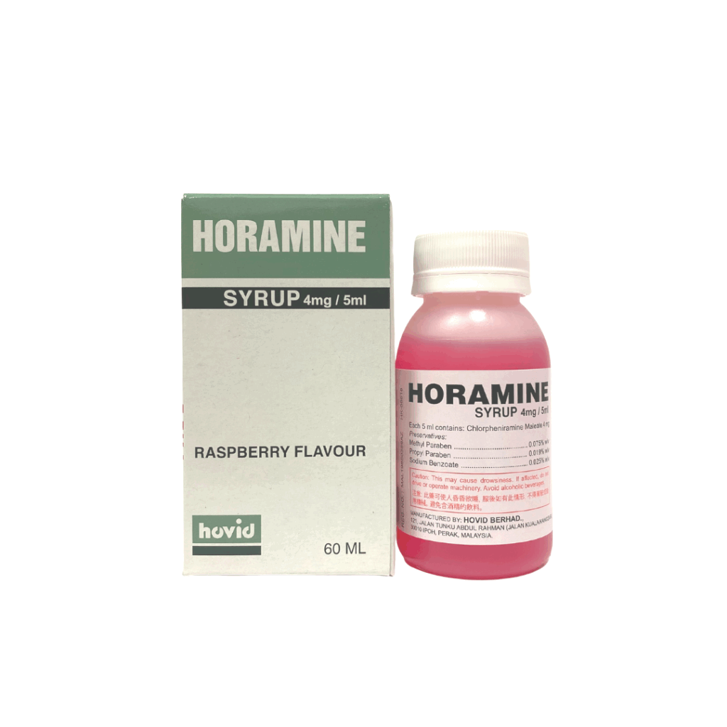 Chlorpheniramine (Horamine) 4mg/5mL Oral Syrup (HK-66618) (60mL)