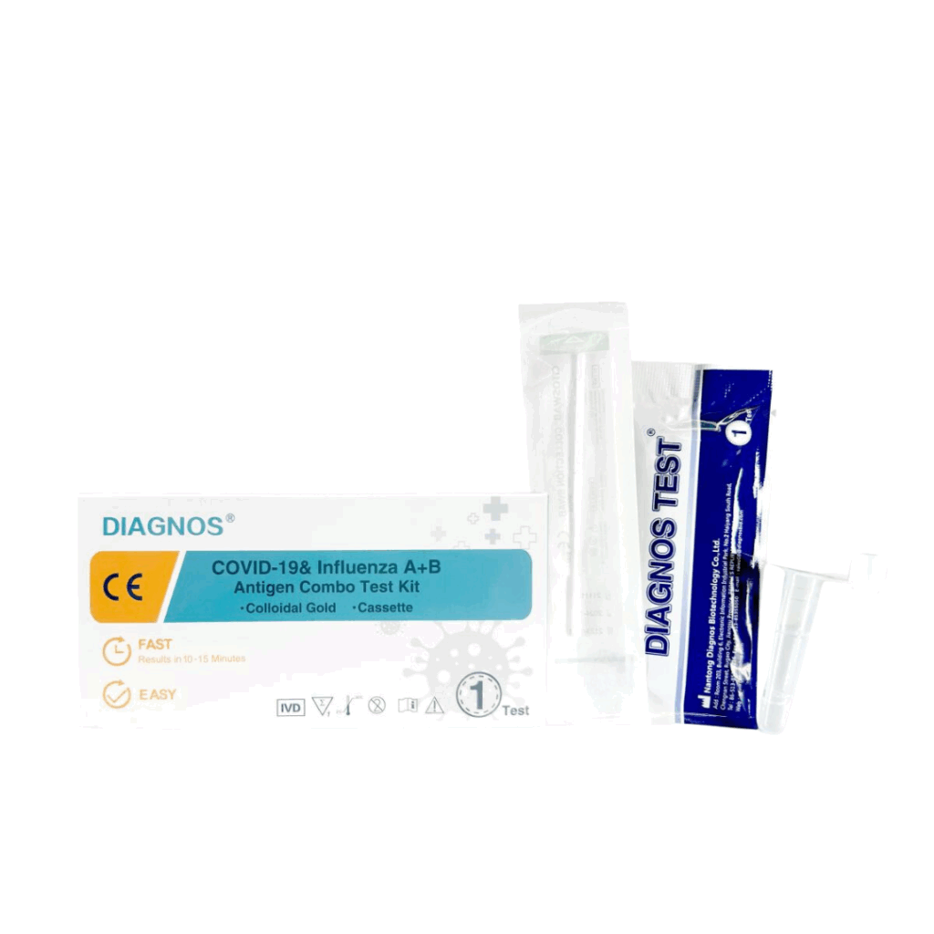 DIAGNOS COVID-19 & Influenza A+B Antigen Combo Test Kit
