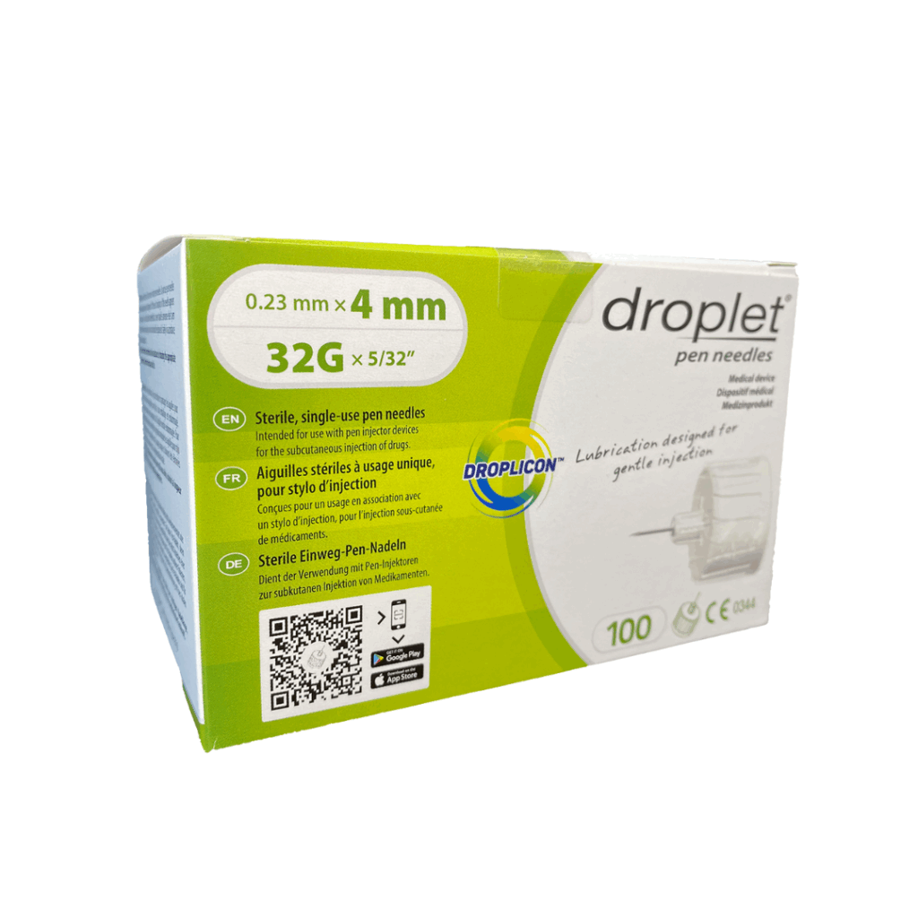 Droplet 4mm 胰島素針頭 (100針)