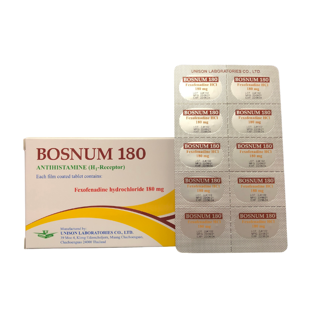Fexofenadine (Bosnum) 180mg (HK-61666) (10粒)