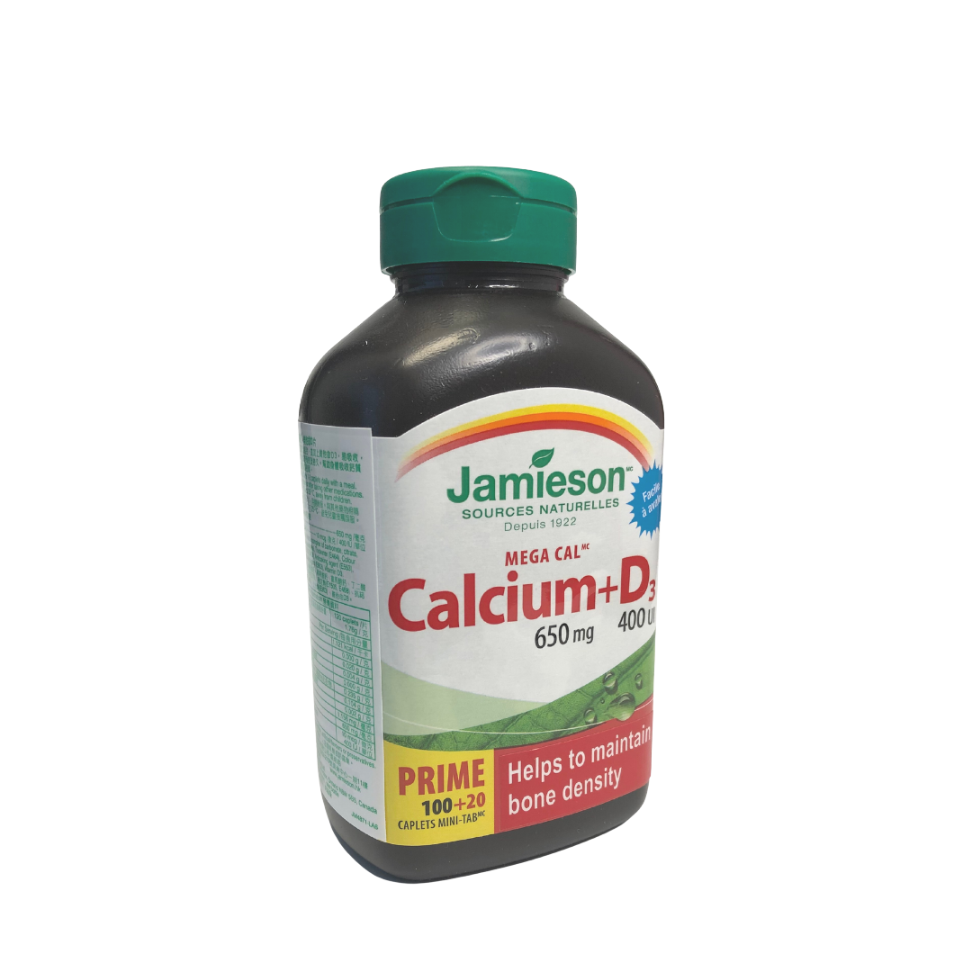 Jamieson CalciumVitamin D3 650mg400IU 鈣及維他命D3 (120粒)